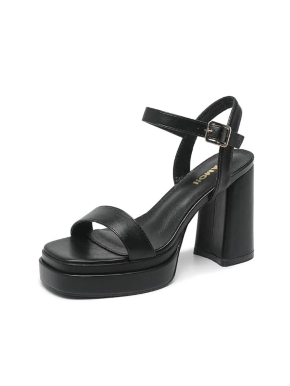 Amoji Women's Platform Chunky Heel Ankle Strap Sandals